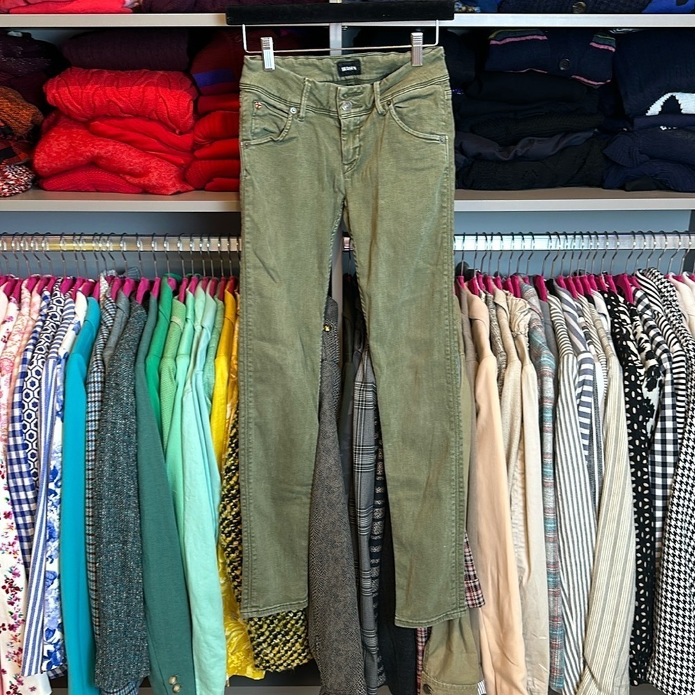 Hudson olive skinny jeans size 25​